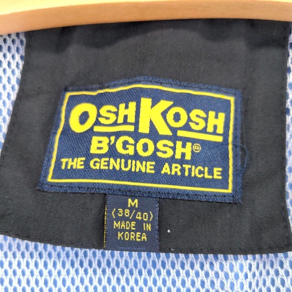 OshKosh B'gosh Men's Full Zip Snap Windbreaker Jacket Multi Medium Vintage - Picture 10 of 14